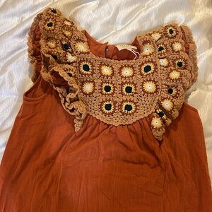 Sezane crochet top size 36 EU size 4 US